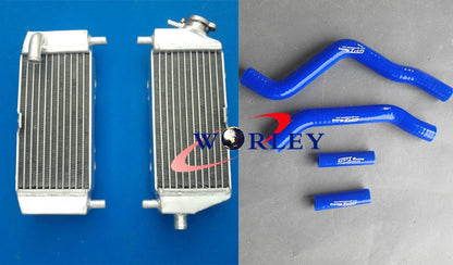 Aluminum Radiator + Green Hose for Kawasaki KX125 (2003-2008)