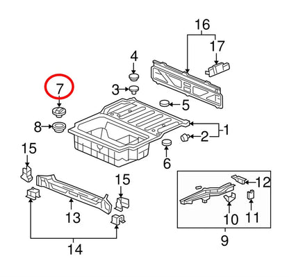 Rear Body Floor Plug for 2006-2024 Honda Ridgeline (2006-2024)