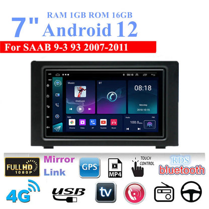 7" Android 12 Radio Stereo GPS Navigation for 2007-2011 SAAB 9-3 93