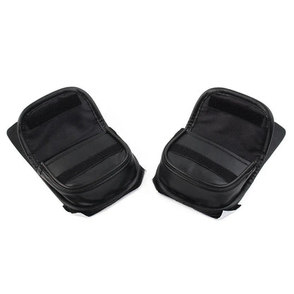 Black Dual Pouches Windshield Bags for Harley Touring Street Glide Special (2014-2023)