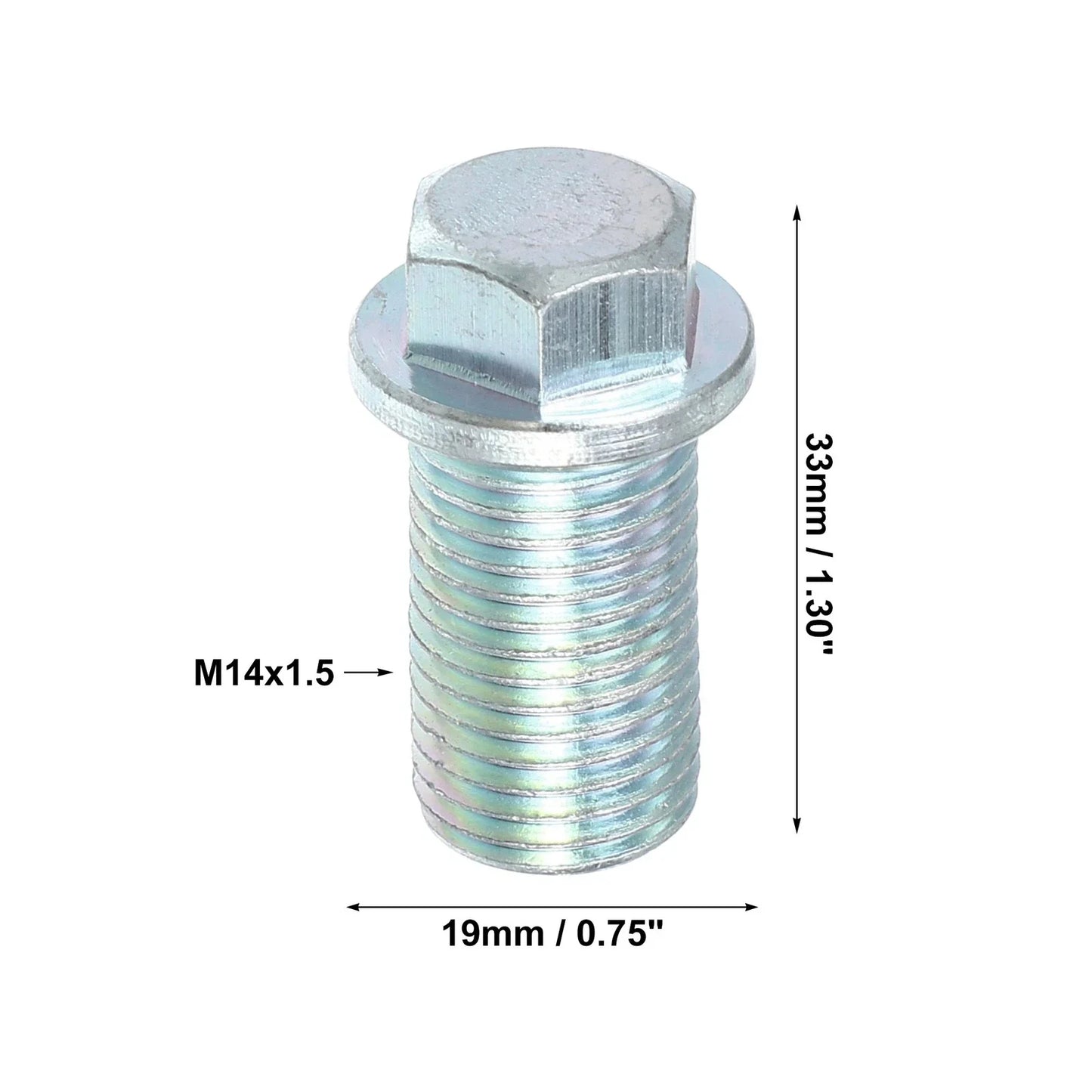 M14x1.5 Steel Engine Oil Drain Plug Screw w/ Seal Ring for Dodge (2003-2023)