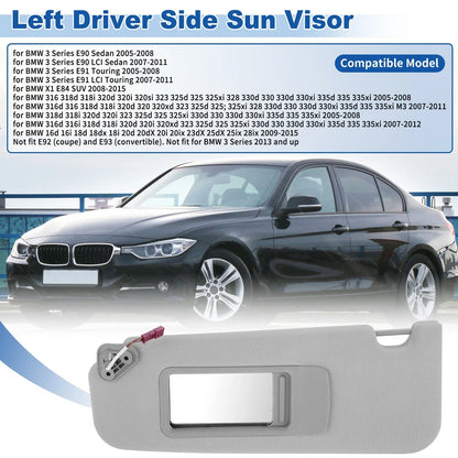 Left Side Sun Visor for BMW 3 Series E90/E91 (2005-2008)