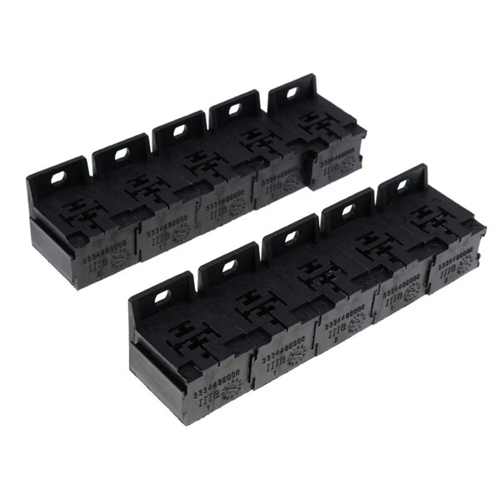 10 x 30A-80A 5 Pin Relay Sockets Connectors with 50 x 6.3mm Terminals