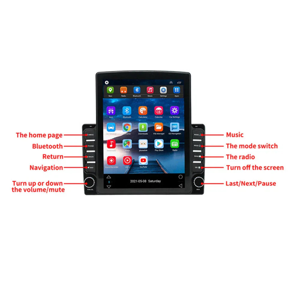 9.7" Vertical Android 13 Stereo Radio GPS for 2004-2010 Toyota Sienna
