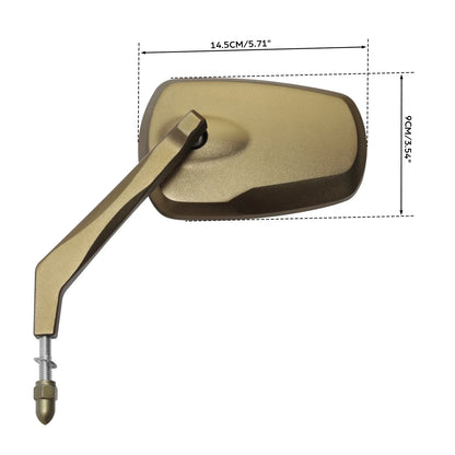 Gold Rear-View Mirrors for Harley Touring Electra Road King Glide (1982-2024)