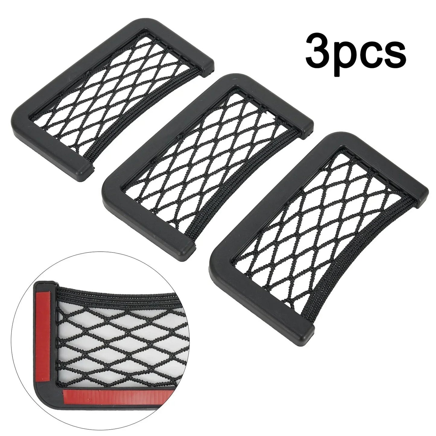 Net Pocket Organizer for Car Seat Black Storage Mesh Sundries