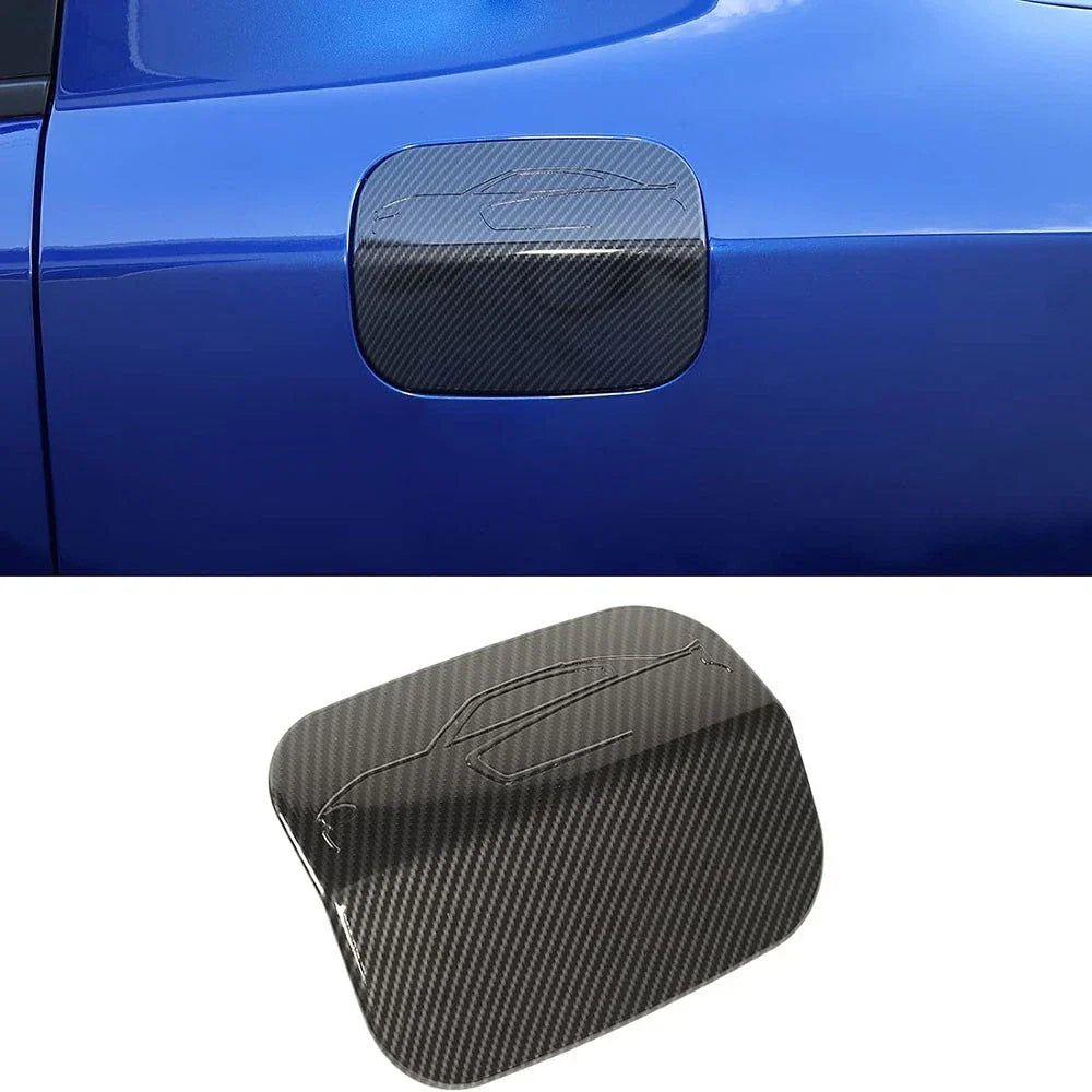 Carbon Fiber Door Fuel Tank Gas Cap Cover Trim for Dodge Charger (2015-2023)
