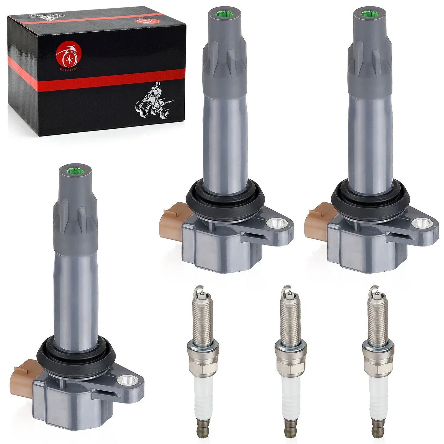3 x Ignition Coil + Spark Plug for Can-Am Maverick X3 (2017–2023)
