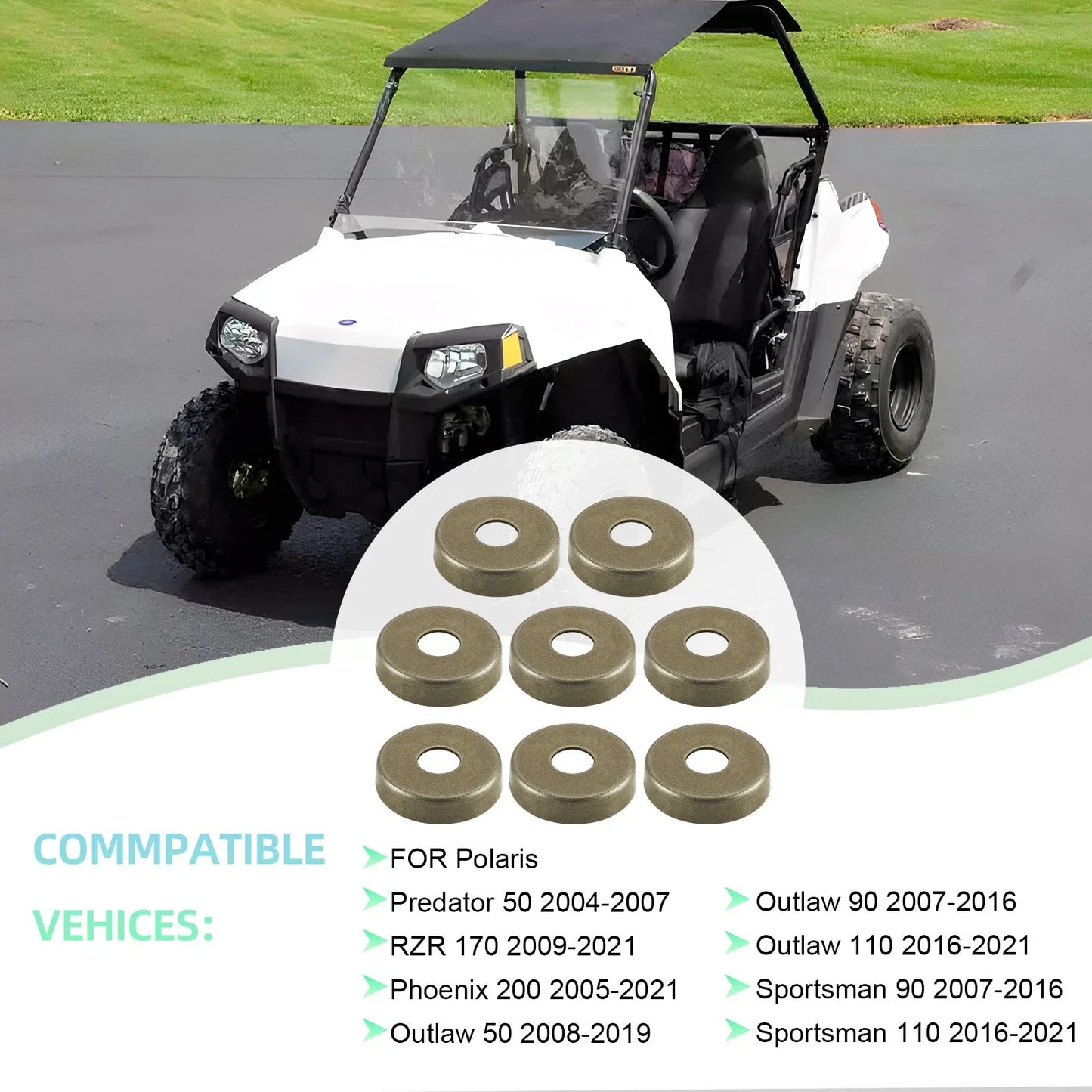 8Pcs Front A-Arm Bushing Rubber Cap for Polaris Outlaw 110 (2016–2021)