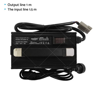 30A 14.6V Lithium Battery Charger AC/DC for Lithium Iron LiFePO4 OZ