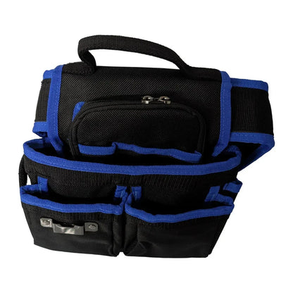 Adjustable Electrician Tool Bag w/ Suspenders & Magnetic Pouches