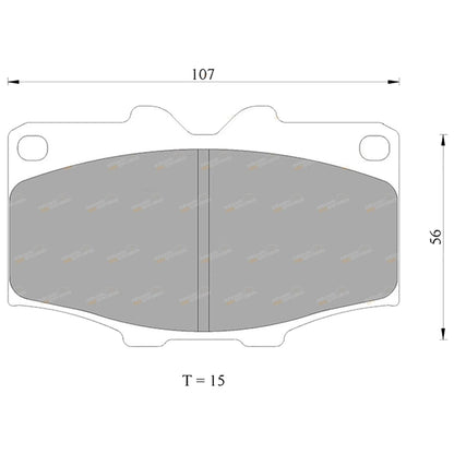 Front Disc Brake Pad Set 2x4/4x4 Ute for Toyota Hilux (1979–1988)