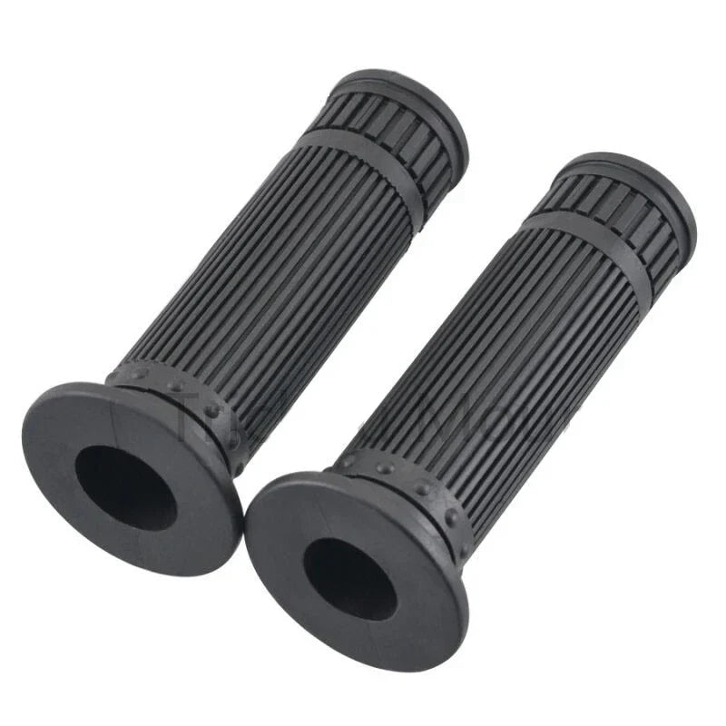 7/8" Rubber Handlebar Grips for Universal Motorbike - Black