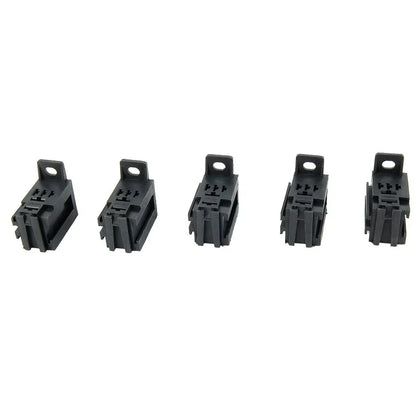 Relay Sockets 5-Pin 25pcs Copper Terminals 35×35×35mm Plastic & Metal for Electronics