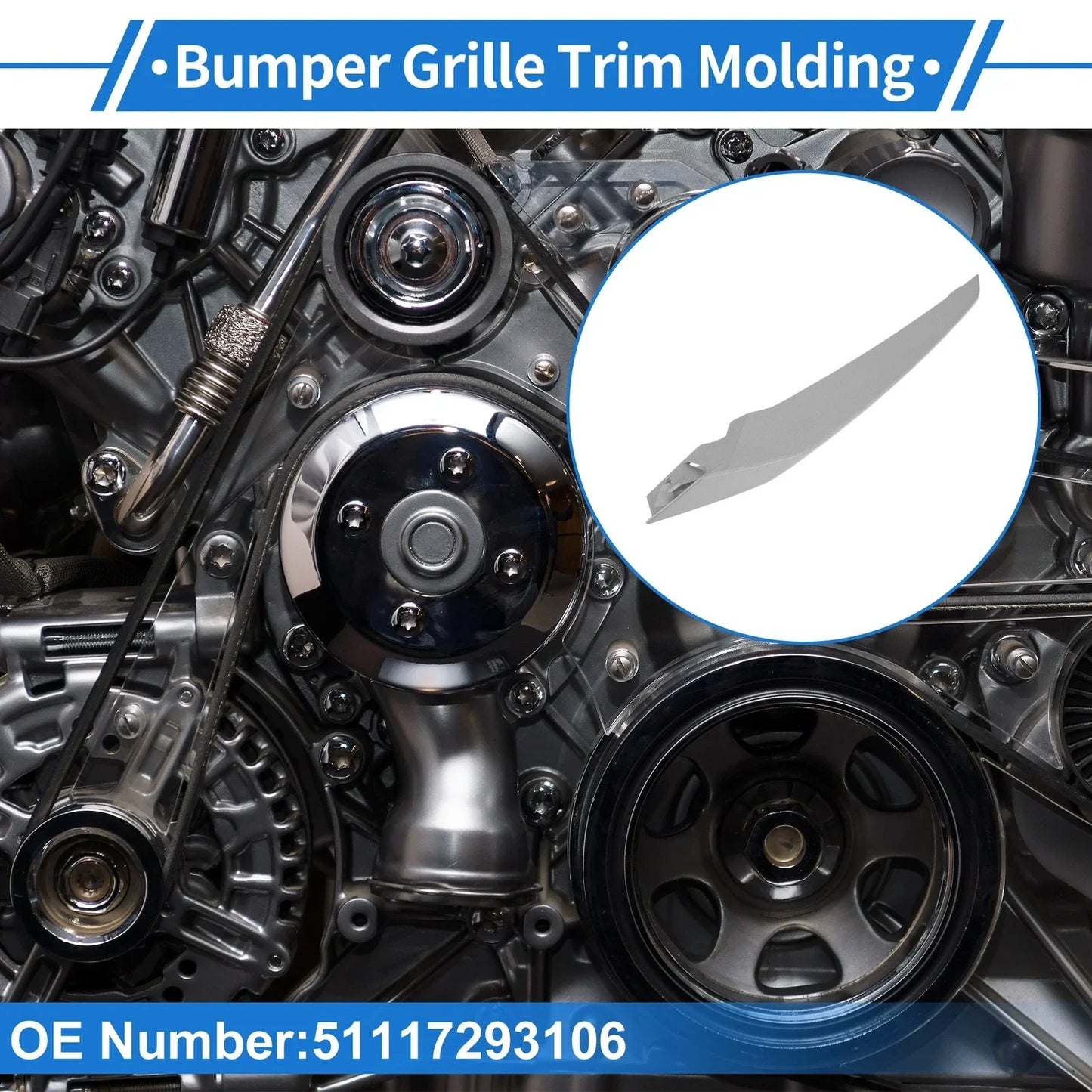 Bumper Grille Trim Garnish for BMW F30/3 Series (2013 - 2015)