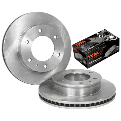 Front Disc Rotors + Pads Kit for Ford Ranger PJ PK (2006 - 2011)