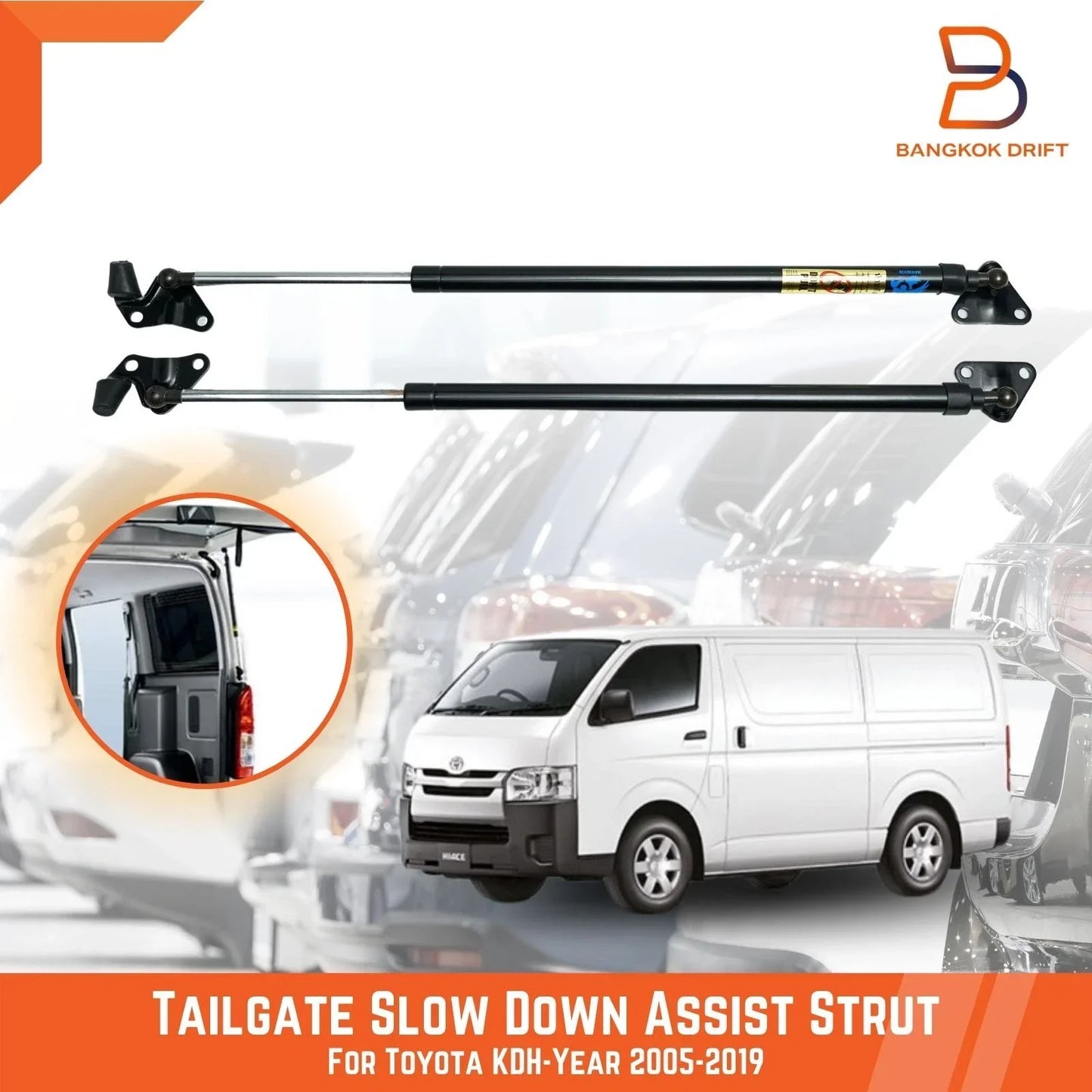 Rear Tailgate Gas Strut Damper for Toyota Hiace (2005-2019)