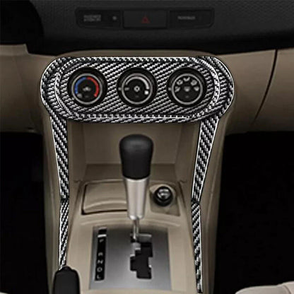 Carbon Fiber Central Console Panel Cover Trim for 2008-2013 Mitsubishi Lancer Evo