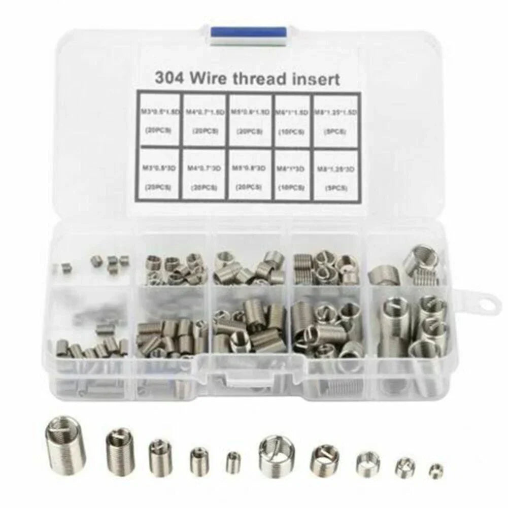 304 Stainless Steel Helicoil Thread Repair Insert M3/M4/M5/M6/M8