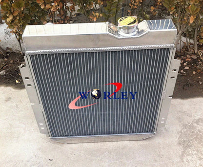 3 Row Aluminum Radiator + Fan for 1965-1966 Ford Mustang, 1964-1965 Mercury Comet
