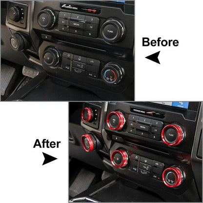Air Conditioner Switch Knob Trim for Ford F150 XLT (2015-2020) Blue