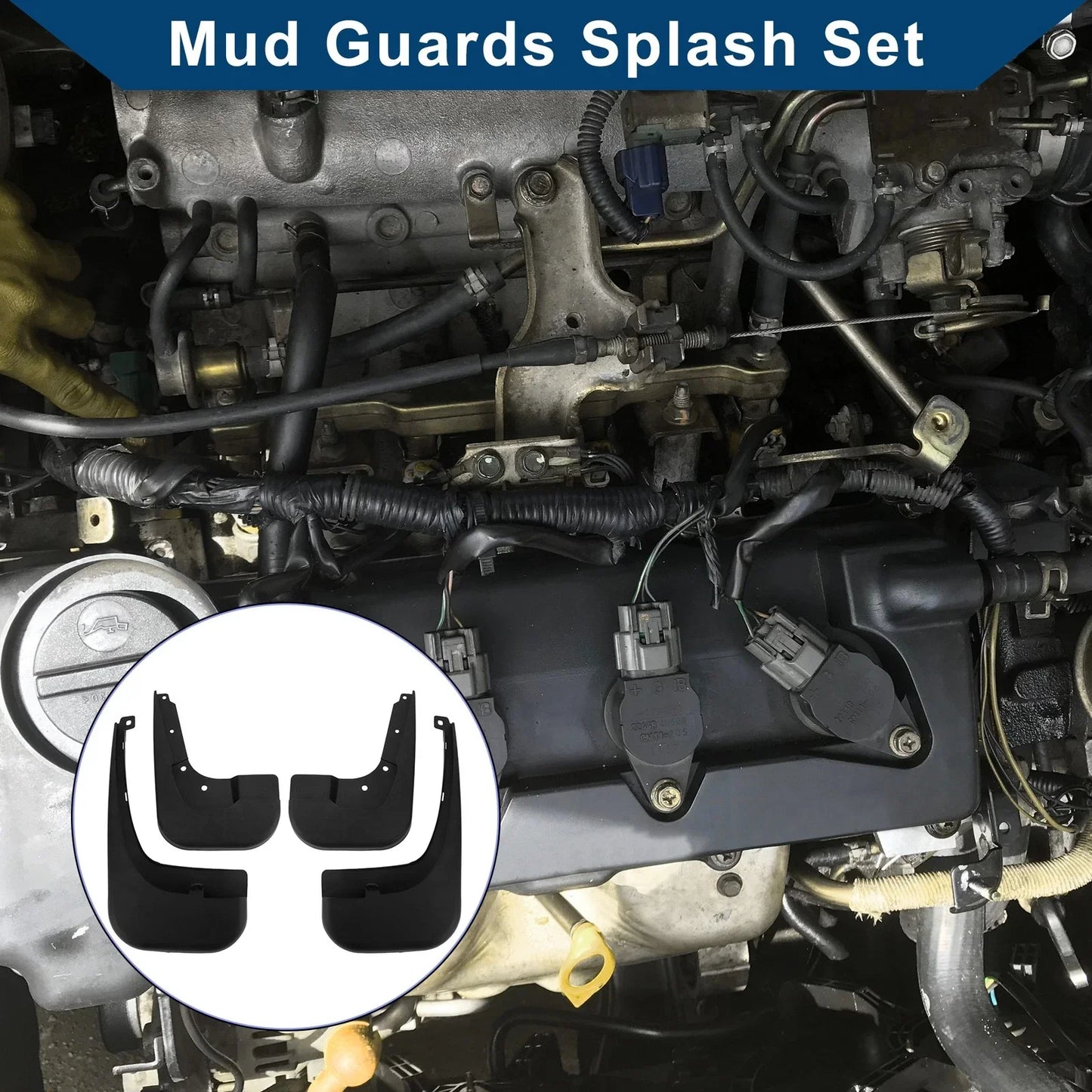 Mud Flaps Splash Guards for Mercedes-Benz V Class Sports Extended Edition (16-23)