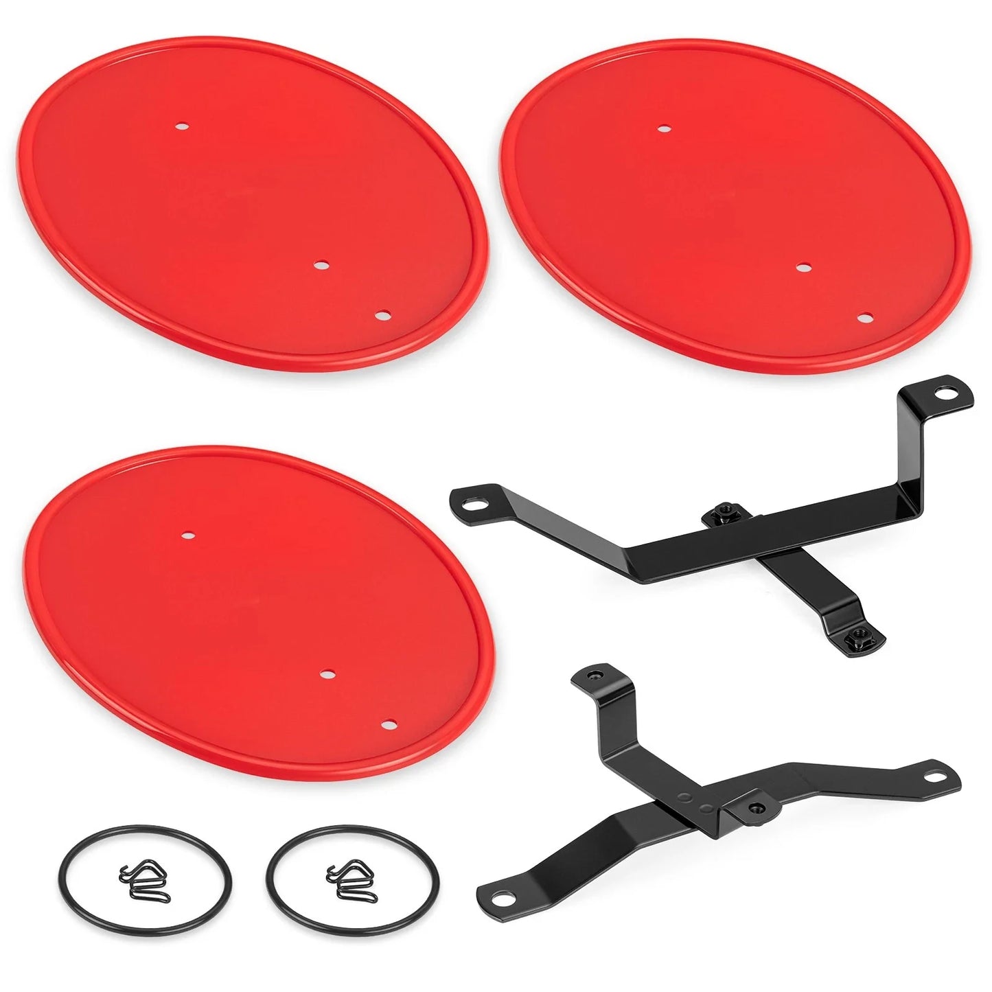 3 x Red Number Plate Kit for Honda Z50 Z50R (1979–1987)