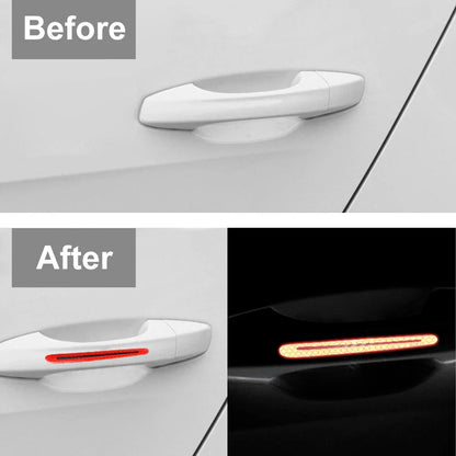Carbon Fiber Door Handle Reflective Stickers for Universal Cars