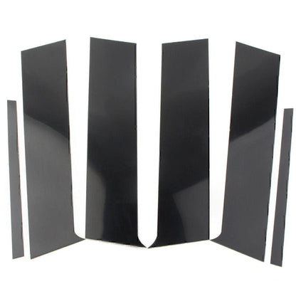 6 x Black Pillar Post Trim Set for Mitsubishi Lancer Sedan (2008-2017)