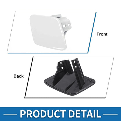 Front Right Bumper Headlight Washer Nozzle Cover Cap White for BMW 1 Series