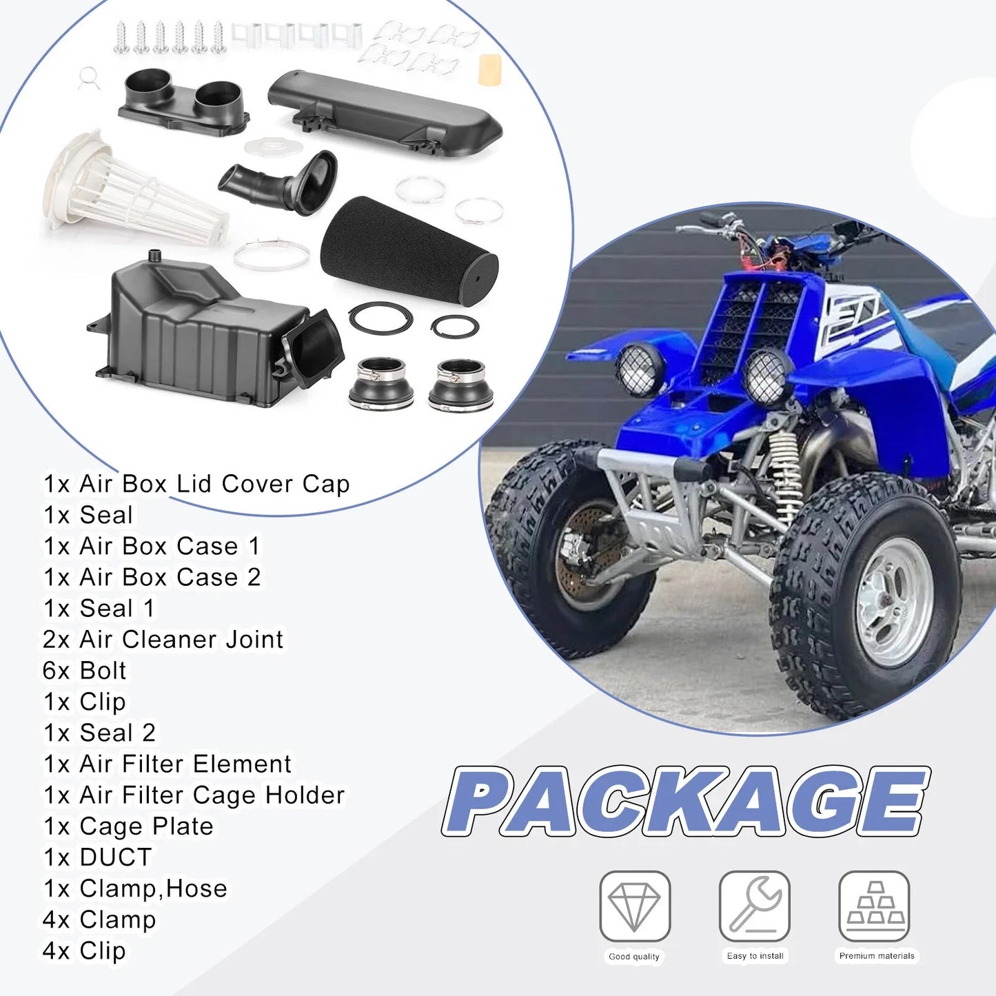 Air Filter Box Cover Assembly for Yamaha Banshee YFZ 350 (1987–2006)