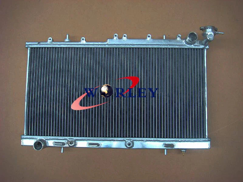 Aluminum Radiator & Black Hose for Nissan Pulsar N14 N15 GTIR SR20DET (91-00)