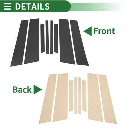 8 Pcs Door Pillar Window Trim for BMW X4 Carbon Fiber (2019-2024)