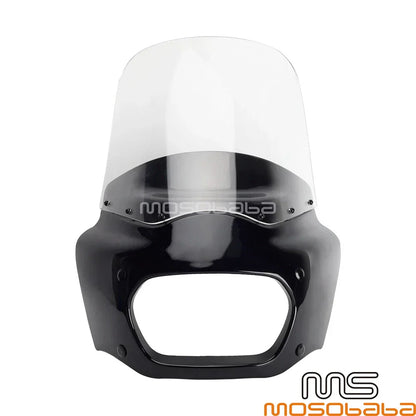 Headlight Fairing + Clear Windshield for Harley Softail Fat Bob (2018-2023)
