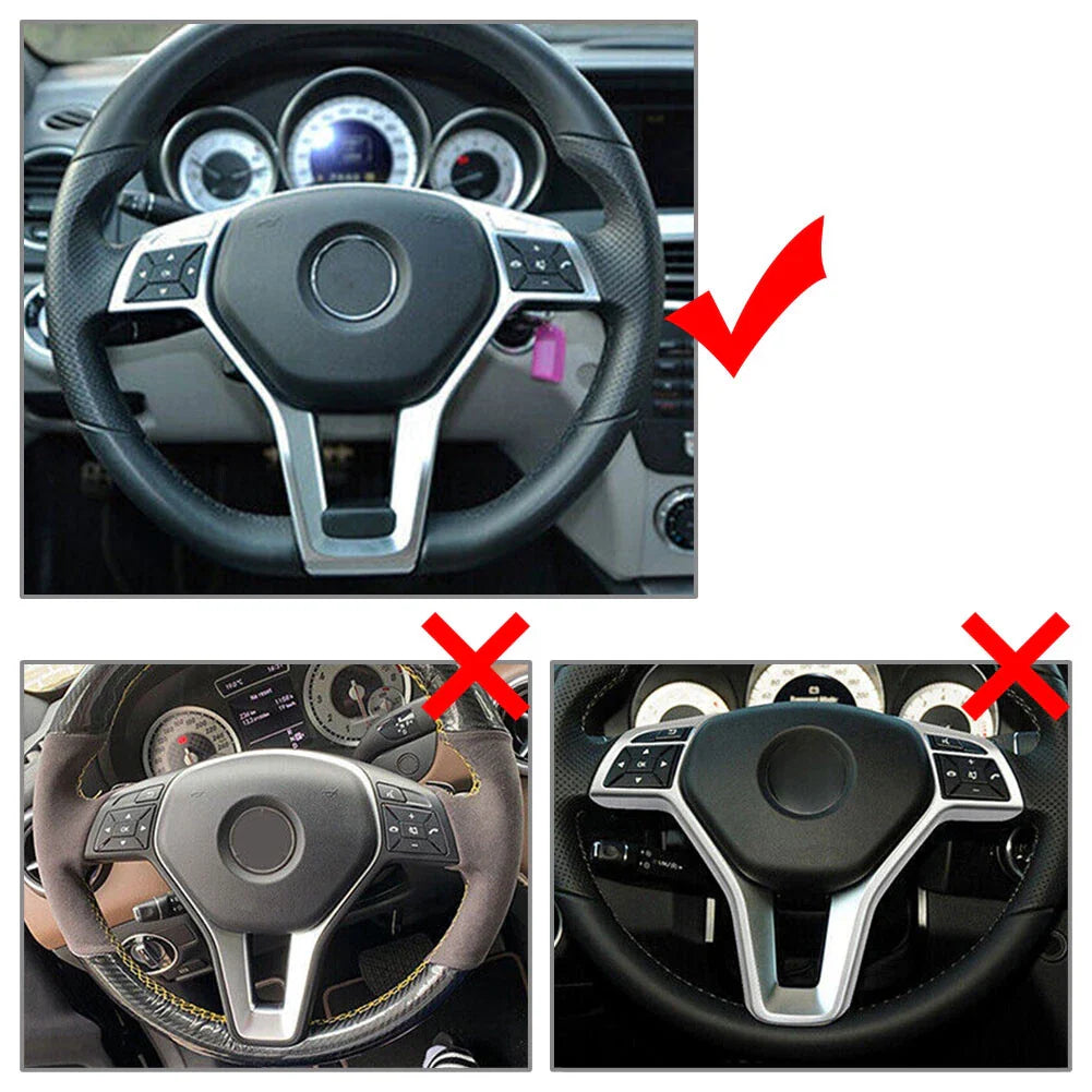 Carbon Steering Wheel Frame Trim Cover for Mercedes A C E SLK CLA CLS GLA Class
