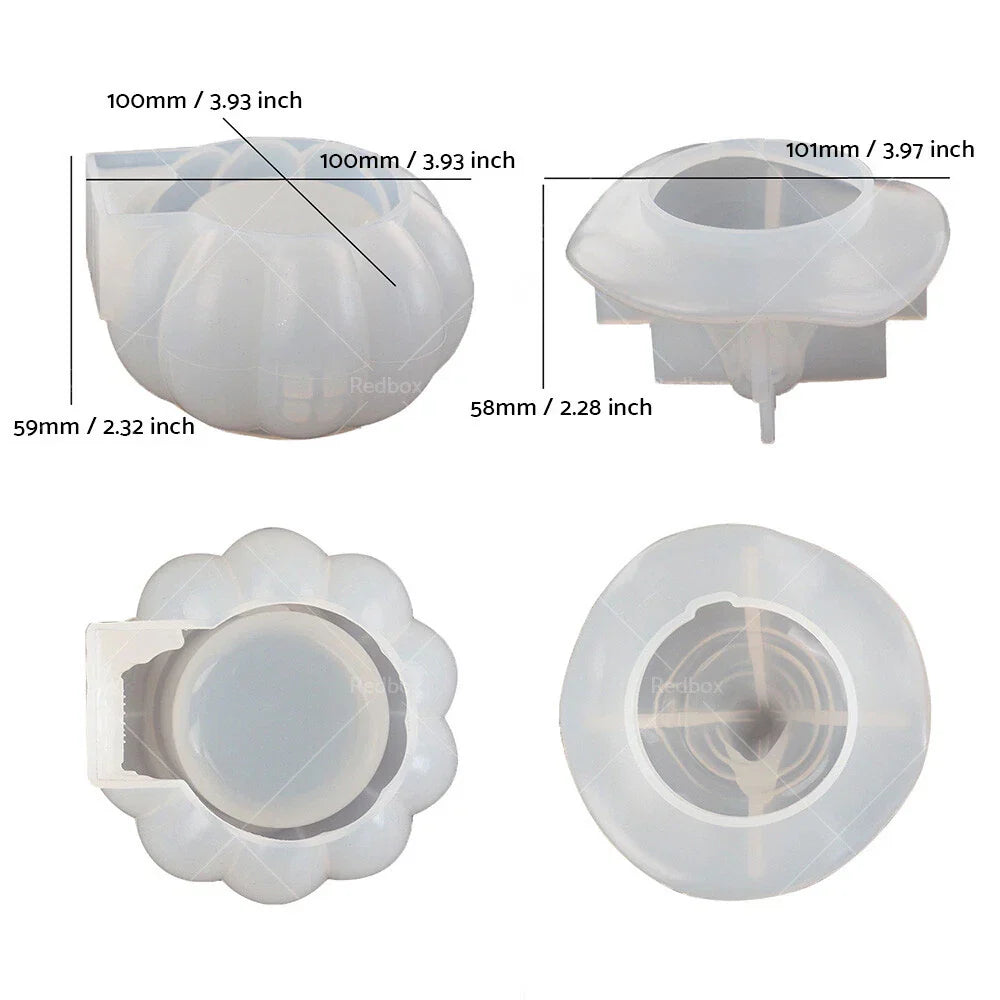 Silicone Mold for Pumpkin Jar Candy Container - DIY Craft