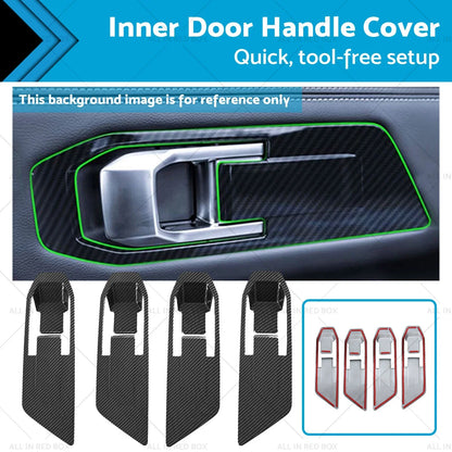 Carbon Fiber Inner Door Handle Cover for Mitsubishi Triton L200 (2023-2025)