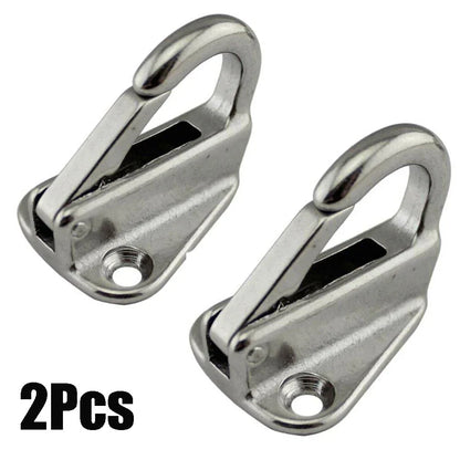2 x Marine 316 Stainless Steel Spring Snap Fending Hook Fender Boat Hardware