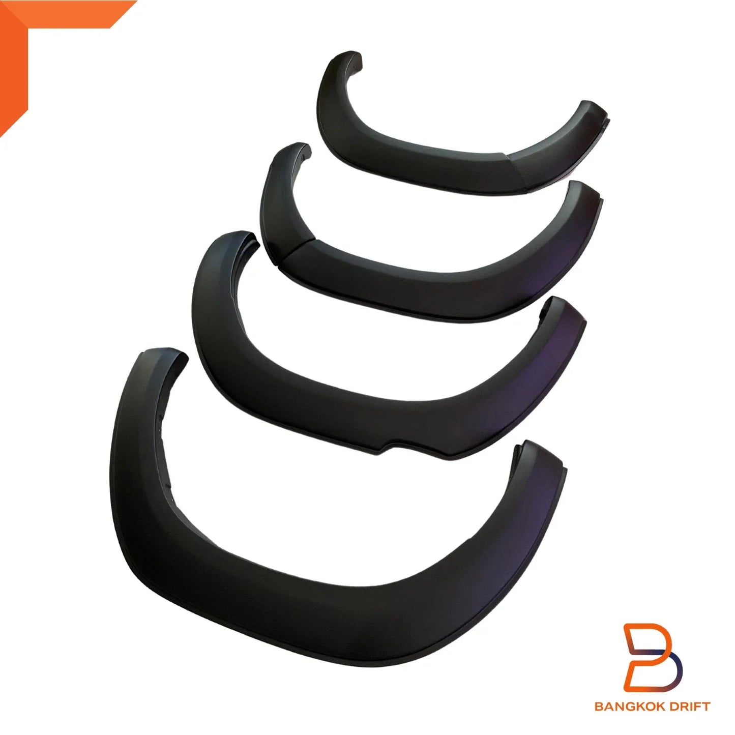 Matte Black Smooth Fender Flare Arch for Toyota Hilux Revo Widebody 18-20
