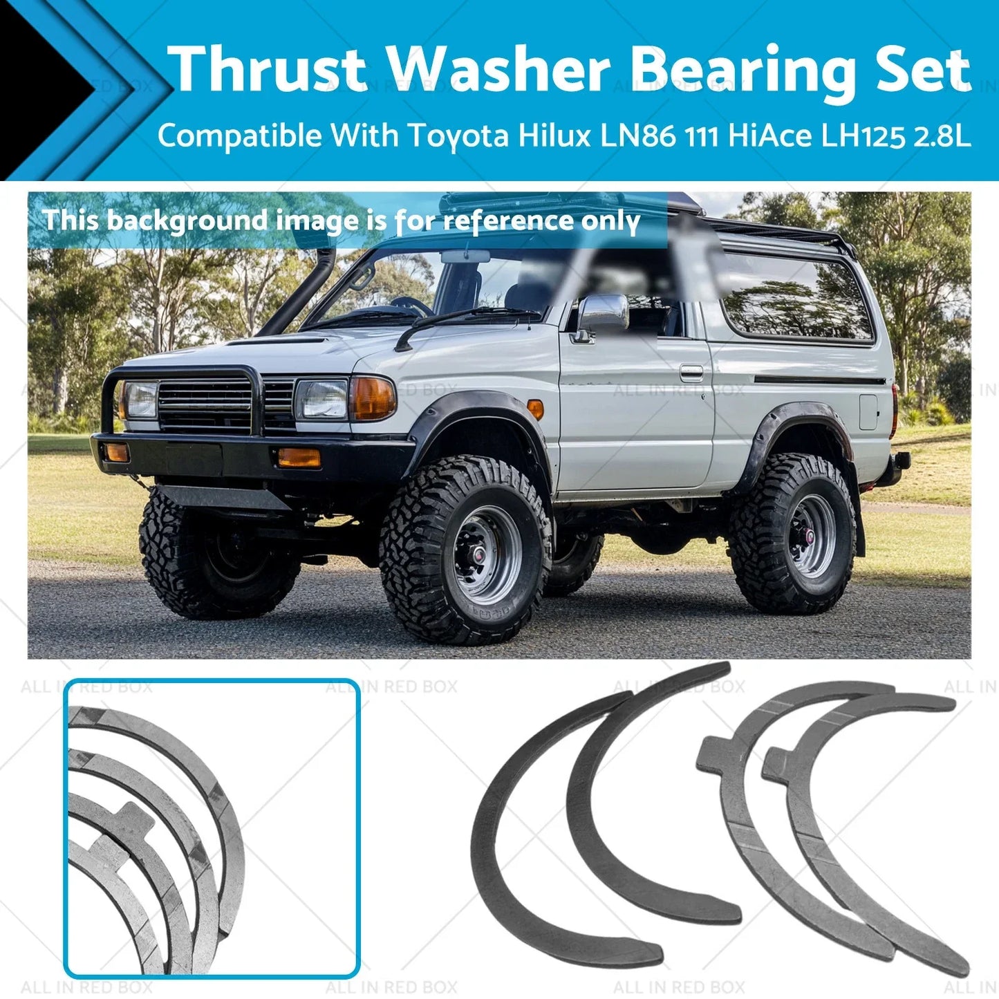 Thrust Washer Bearing Set for Toyota Hilux HiAce LN86 LN107 LN111 LH125 2.8