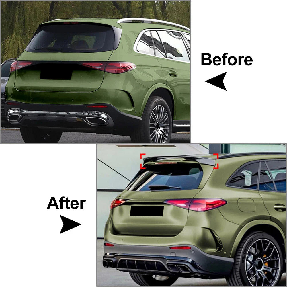 Glossy Black Rear Roof Spoiler for Mercedes Benz GLC Class (2023-2024)