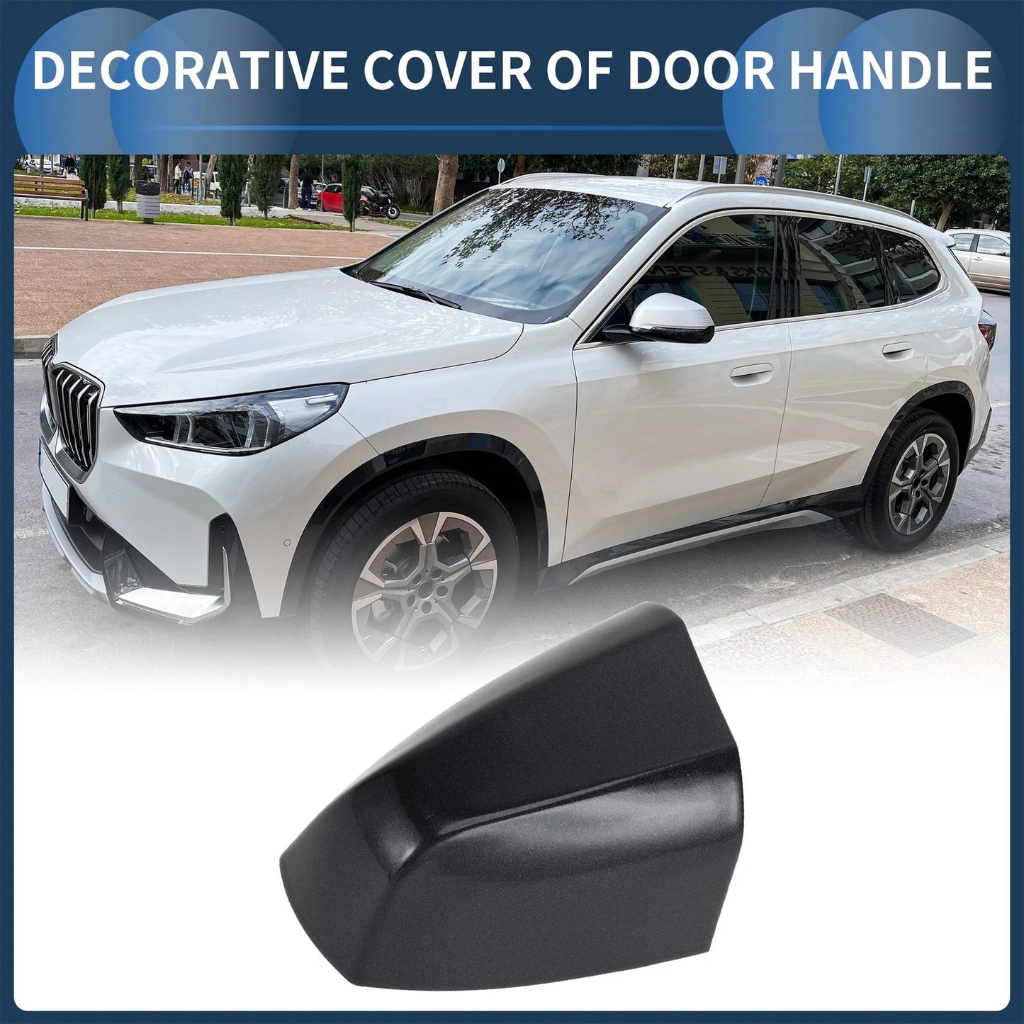 Door Handle Cover Front Left for BMW X1 (2015 - 2018) Black Sapphire