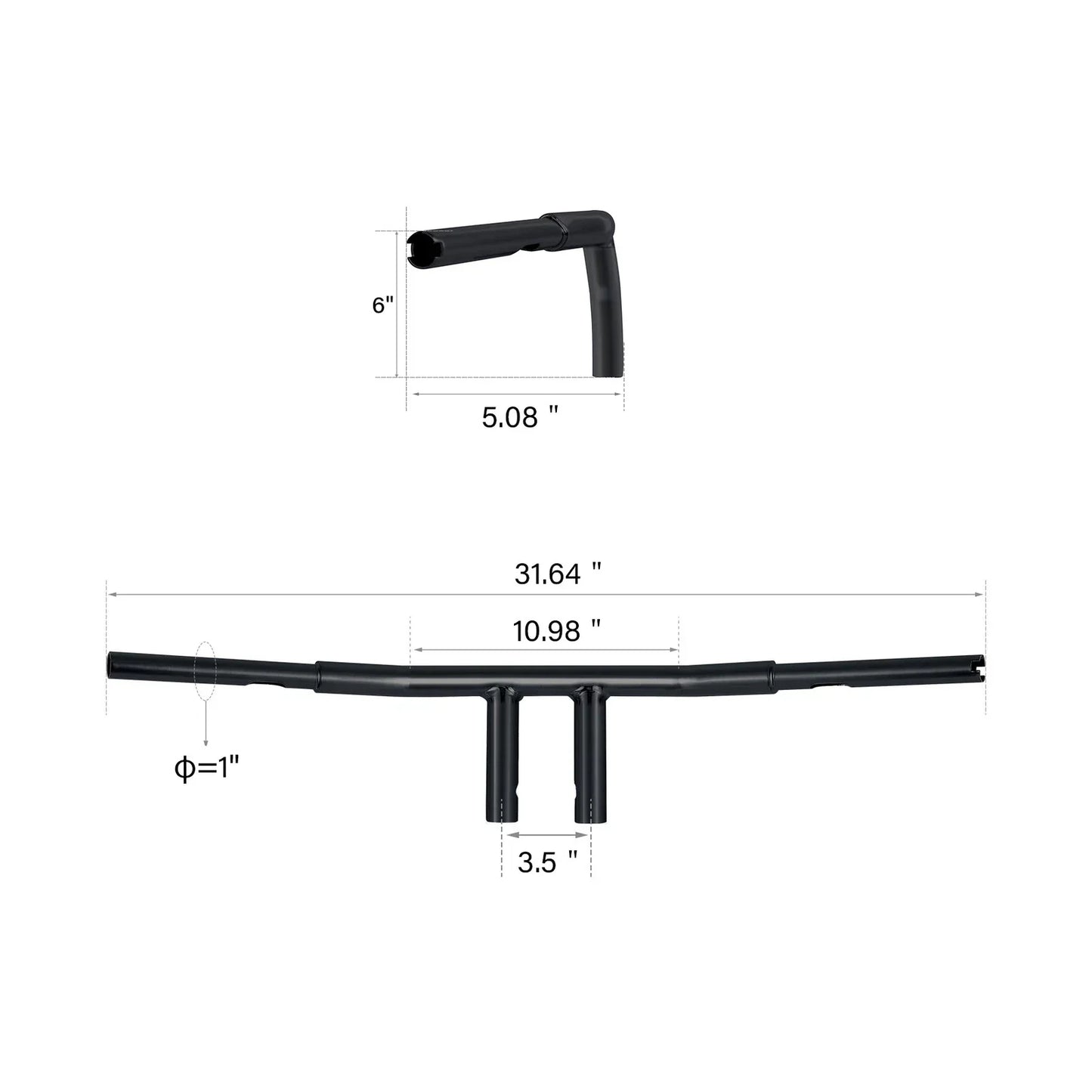 8'' T-Bar Handlebar for Harley Sportster 883