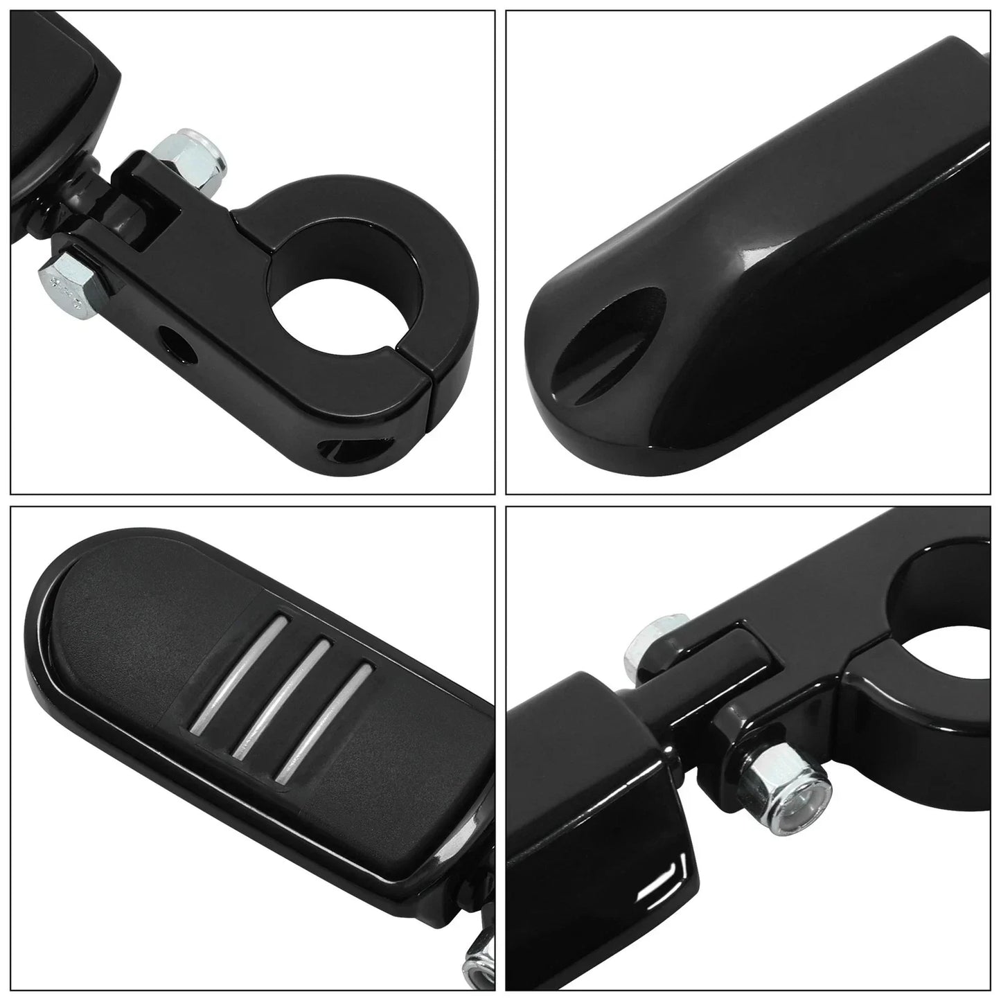1.25" Black Pegstreamliner Highway Engine Guard Footpegs for Harley