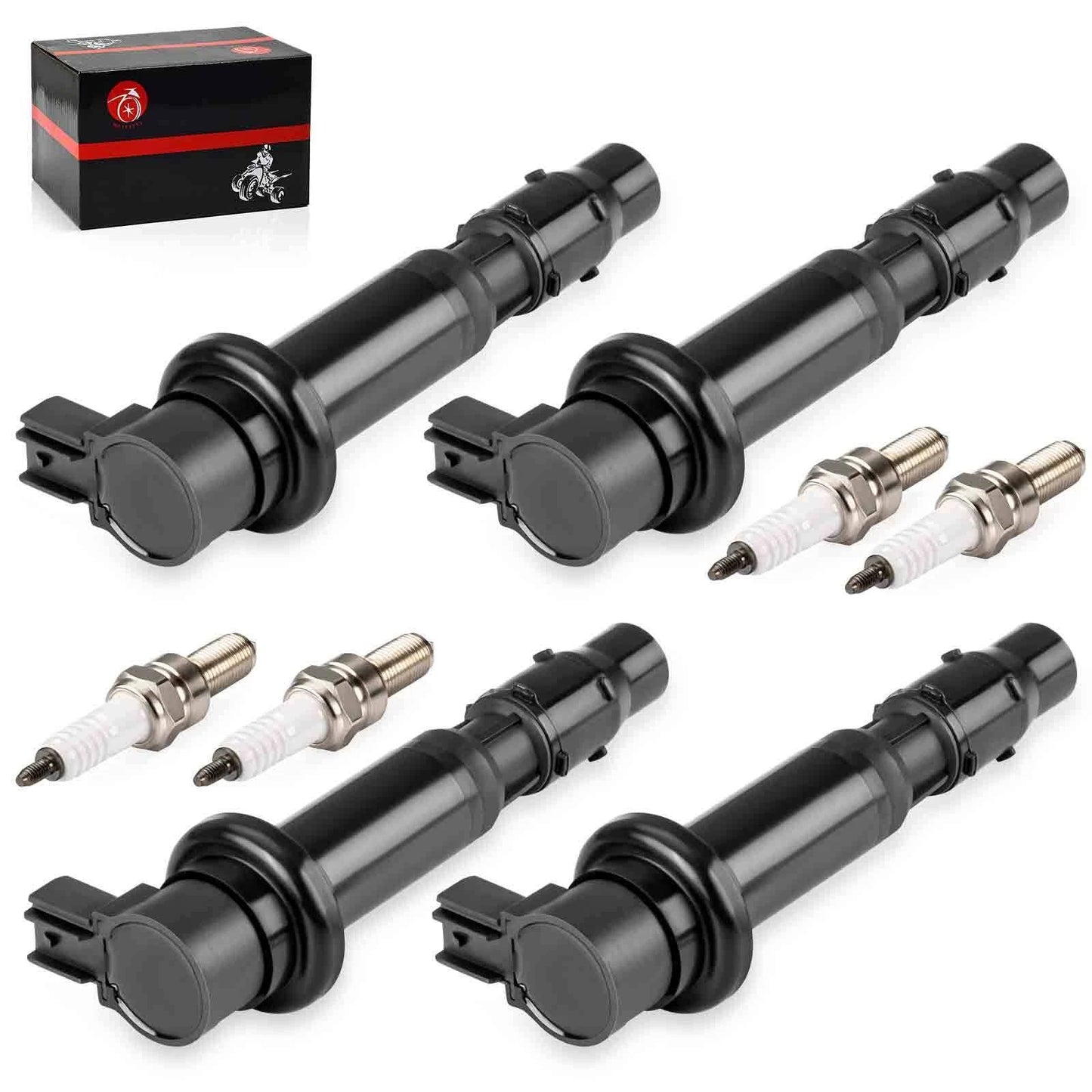 Ignition Coils & Iridium Spark Plugs 4x for Kawasaki ZX-6R
