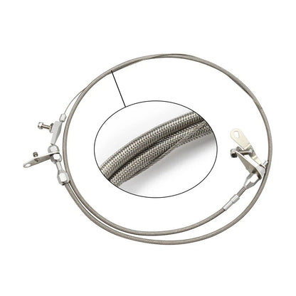 Stainless Braided Kick Down Cable for Ford C6 Transmission (1966-1986)