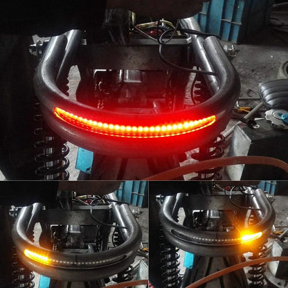210mm Motorcycle Cafe Racer Rear Frame Hoop Seat Loop LED Light