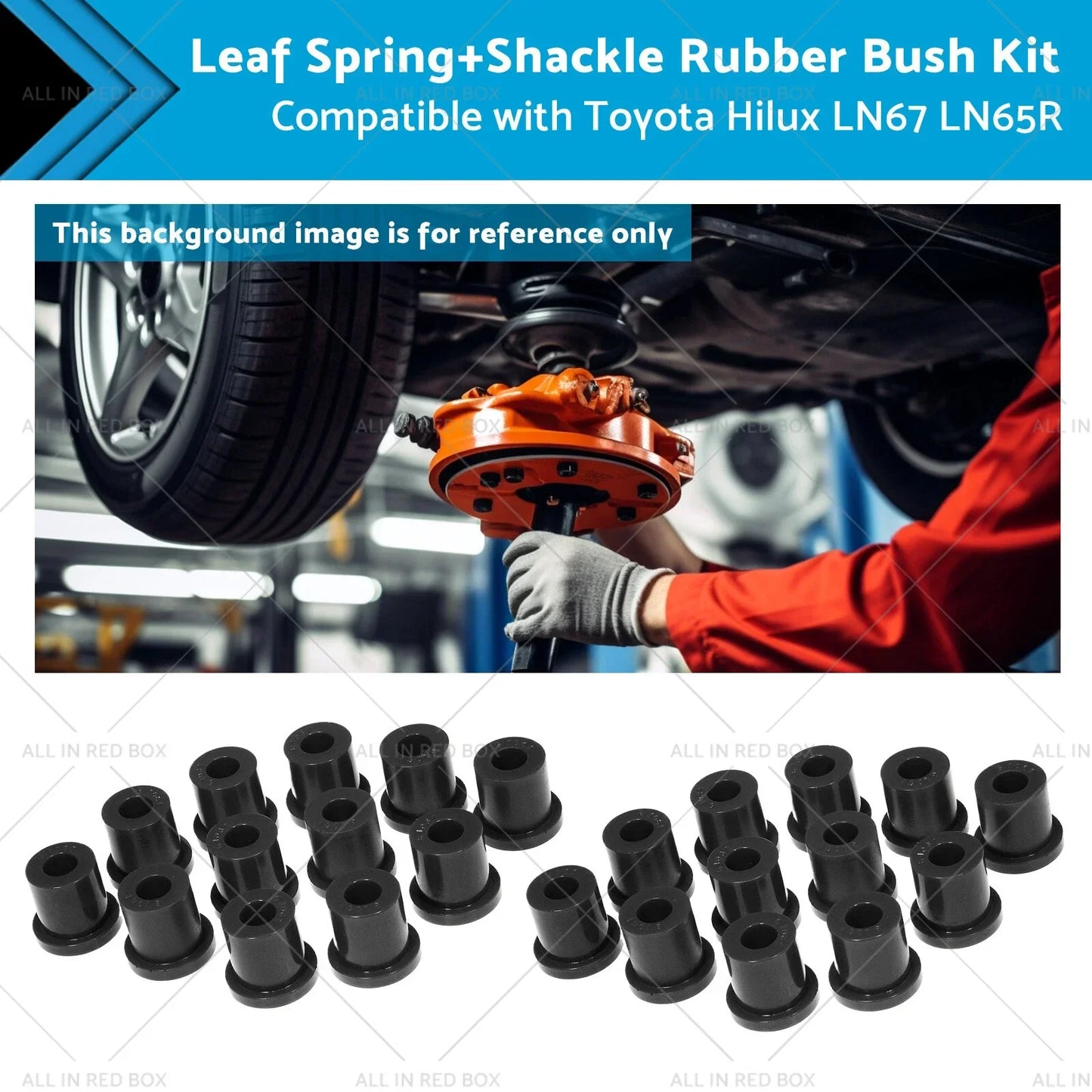 Leaf Spring & Shackle Bush Kit for Toyota Hilux LN65R LN67 (1979-1988)