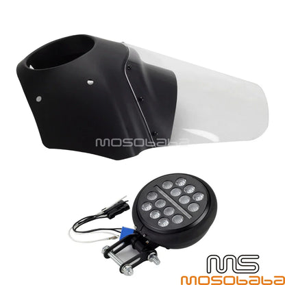 15" Clear Windshield + LED Headlight for HD Low Rider S FXLRS (2021-2023)