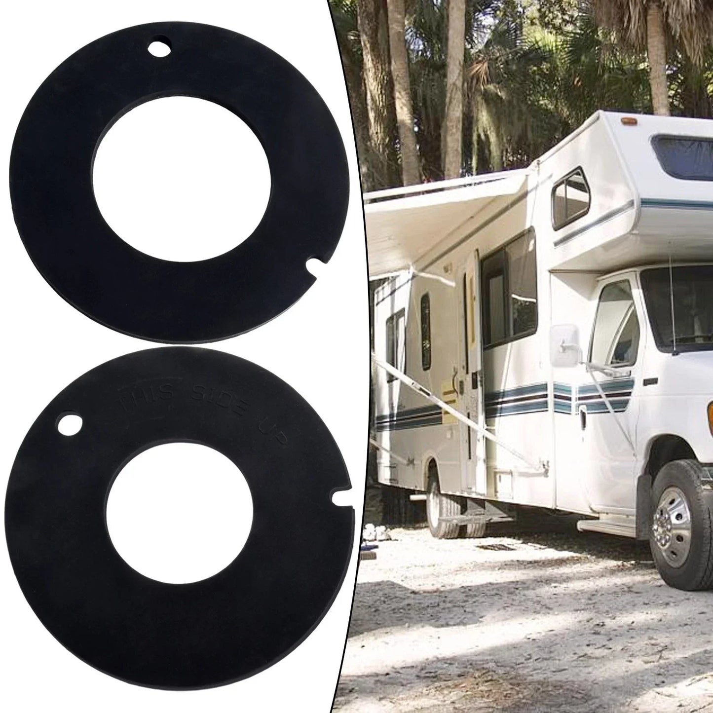 1 Pair RV Toilet Rubber Bowl Seal Kit for Dometic/Sealand/Mansfield/VacuFlush